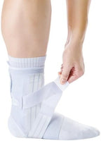 Zamst A1 White Ankle Brace for Sports - Breathable Sports Ankle Support for Men and Women with Adjustable Three Way Straps for Moderate Lateral Ankle Sprain - Right, Medium