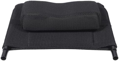 Adjustable Wheelchair Backrest Extension with Headrest – Breathable Mesh Lumbar & Neck Support for Seniors, Post-Surgery Recovery – Fits Most Standard Chairs, Easy Install, Carbon Steel Frame