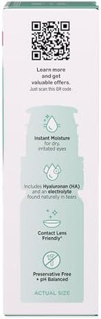 Blink Boost Preservative-Free Lubricating Eye Drops, Moisturizing & Soothing for Mild Dry Eyes, with Hyaluronate, Hydrating Relief Instant Comfort Throughout the Day, Contact Lens Friendly, 0.34 FL Oz