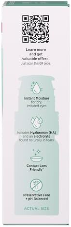 Blink Boost Preservative-Free Lubricating Eye Drops, Moisturizing & Soothing for Mild Dry Eyes, with Hyaluronate, Hydrating Relief Instant Comfort Throughout the Day, Contact Lens Friendly, 0.34 FL Oz