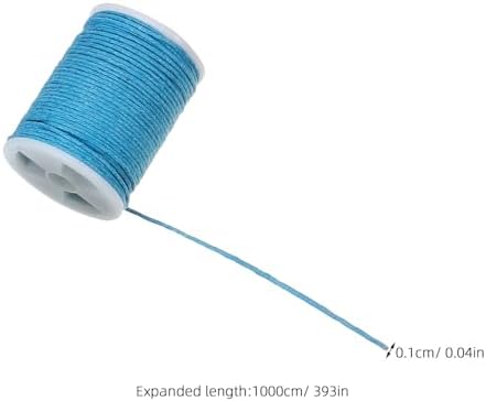 FOMIYES 20 Rolls Waxed Polyester Sewing Thread 1mm Braided Cord for Jewelry Making Beading Crafts DIY Bracelet Necklace 10 Meters Each, 20pcs