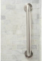 Moen Bathroom Safety 42-Inch Wide Shower Grab Bar with Peened Textured Grip for Handicapped or Elderly, R8942P