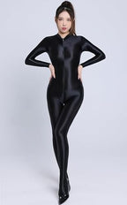 Women's Double Zipper High Elastic Bodysuit Cosplay Bodysuit Lingerie Costume Zentai Catsuit Jumpsuit