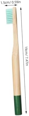 Baluue 6pcs Natural Bamboo Toothbrush Boys and Girls Years Eco-Friendly Boy Girl Oral Cleaner