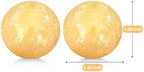 Marble Baoding Balls, Chinese Meditation Stress Relief Balls for Hand Therapy, Manual Massage Exercise,Beige,Small-1.38"