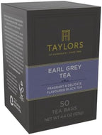 Taylors of Harrogate Earl Grey, Black Tea, Pillow Bags, 50 Count (Pack of 1), Fragrant, Delicate & Light, Caffeinated, Enjoy Hot or Iced, 50 Teabags