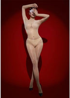 BEFASY Oil Shiny Bodystocking for Women Men Nylon Sheer Full Body Stocking Glossy Bodysuit Catsuit