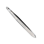 Silver Stainless Steel Round Tip Eyebrow Hair Tweezer Makeup Cosmetic Tool