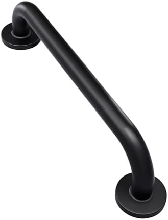 AmazerBath Grab Bars for Shower 18 Inches, Shower Grab Bars for Senior Anti Slip, Safety Grab Bars for Bathtubs and Showers Stainless Steel, Thickened Bar Holds 500LBS, 18" Lx1.25 D, Black