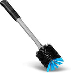 MOSOLAN 2-in-1 Bottle Brush with Straw Brush, Long Handle Water Bottle Scrubbing Brush, Built for Cleaning Sport Bottles, Baby Bottles, Water Bottles, Coffee Mugs, Wine Decanters, Flask, 1 Pack