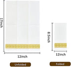 LITOPAK 200 Pack Paper Hand Towels for Bathroom, Guest Towels Disposable, and Paper Napkins Disposable for the Bathroom, Kitchen, Wedding, Party, and Dinner(Gold)