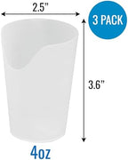 HealthSmart 4 oz. Nosey Cups for Adults - 3 Pack, Adult Sippy Cup, Autism Friendly, Dysphagia, Special Needs, Parkinsons and Occupational Therapy Tools, Elderly Assistance Products