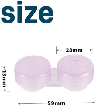 5Pack Semitransparent Portable Mini Purple Leak-proof Box Holder Contact Lens Case Kit for Home Travel/Daily Us，contact lenses