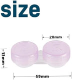 5Pack Semitransparent Portable Mini Purple Leak-proof Box Holder Contact Lens Case Kit for Home Travel/Daily Us，contact lenses