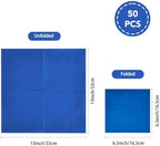 Ottin 50-pack Royal Blue Paper Napkins, 3-Ply 6.5 x 6.5 Inch Disposable Party Napkins for Birthday, Wedding, Engagement, Valentine's Day, Graduation, Labor Day, Easter, Memorial & Mourning Events