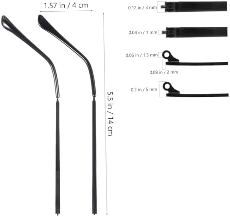 OSALADI Universal Metal Glasses Replacement Arms Eyewear Frame Temples for Repair Compatible Most Glasses 1 Pair Set