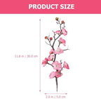 6Pcs Cherry Blossom Cake Topper Decorations Japanese Style Edible Cake Picks for Birthday Parties Weddings and Celebrations 11.8 Inch Elegant Floral Ornaments