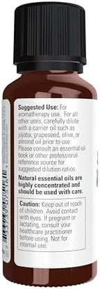 NOW Essential Oils, Basil Oil, Energizing Aromatherapy Scent, Stream Distilled, 100% Pure, Vegan, Child Resistant Cap, 1-Ounce