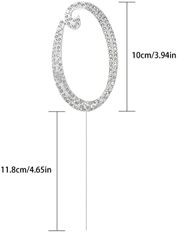 Large Number 8 Cake Topper Bling Rhinestone Number Cake Toppers 8th Birthday Cake Topper, Anniversary Cake Toppers, 16 18 21 30 40 50 60 70 80 90 Birthday Anniversary Cake Decorations (8, Silver)