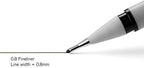 Winsor & Newton Fineliner Fine Point Pen, 0.8mm Tip, Black