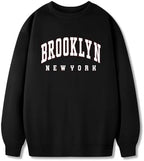 Men's Letter Graphic Print Sweatshirt Long Sleeve Crewneck Drop Shoulder Pullover Tops