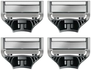 Razor Blade Refills, Sharper 5-Blade, Close and Comfortable Shave, 4 Count (Compatible)