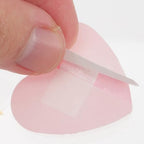 Artibetter Heart Shaped Adhesive Hemostatic Patches 100pcs Bulk Breathable Self Adhesive Wound Care Bandages for First Aid Small Wound Protection