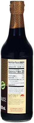 Lee Kum Kee Premium Dark Soy Sauce (16.9 oz - 1 Pack), Full-Bodied Naturally Brewed Soy Sauce, Non GMO Soybeans, Vegan, No MSG, Best for Adding Natural Colors to Stews, Gravies, Braised Dishes & Stir-Fried Noodles