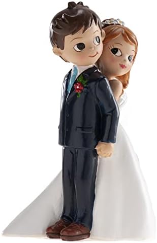 Dekora - Wedding Decoration | Bride and Groom Figures for Wedding Cake - Couple of Back