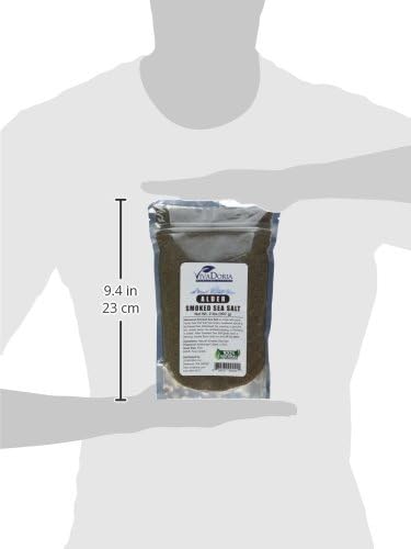 Viva Doria Alder Smoked Sea Salt, Alderwood Smoked Salt, Fine Grain (2 lb)