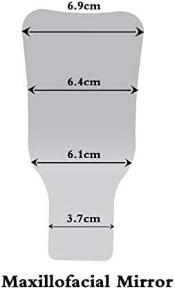 Angzhili 1 Piece Dental Anti-Fog Photography Mirrors,2 Sided Fog Free Intraoral Photography Mirror,Stainless Steel Occlusal Mirror (L maxillofacial mirror)