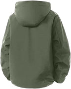Womens Rain Jackets Waterproof with Hood Windproof Softshell Jackets Outdoor Fishing Hiking Cycling Windbreaker Coat