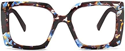 Retro Square Blue Light Blocking Reading Glasses For Women Men Oversized Anti Anti Glare UV Eyewear…