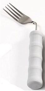 Homecraft Lightweight Foam Handled Cutlery - Angled, Fork, Right, (Eligible for VAT relief in the UK) Fork for Limited Wrist Movement, Independent Self-Feeding Utensil for Arthritis, Elderly, Disabled