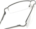 Eyekepper Half-rim Reading Glasses With Flex Memory Titanium Bridge Bendable For Men Women (Gunmetal,+1.00)