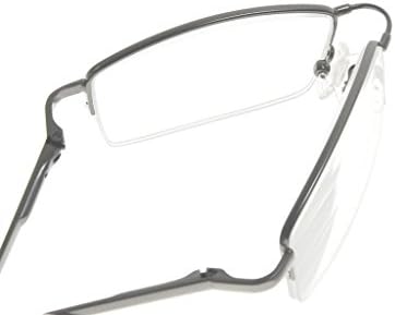 Eyekepper Half-rim Reading Glasses With Flex Memory Titanium Bridge Bendable For Men Women (Gunmetal,+1.00)