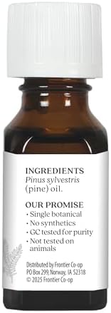 Aura Cacia Pine Essential Oil, Pure Pinus Sylvestris Oil, Cleansing, Invigorating Aromatherapy for Home, Diffusers, and Body Care Blends | 0.5 Fl Oz (Pack of 1)