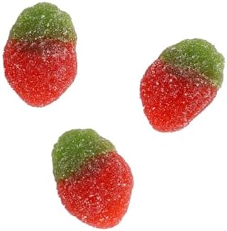 Sour Strawberries Gummies, 1 Pound Bulk Bag, The Hampton Candy Company