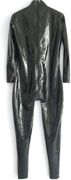 Latex Catsuit Front Zipper for Women Tight Rubber Bodysuit Jumpsuit Party Wear