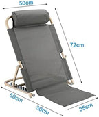 Backrest for Bed, Back Rest Bed Support Change Angle of Backrest Support to Eat, Read, Watch TV, and More in Bed, Use On Top of Mattress, More Versatile Than Wedge Pillow,Grey