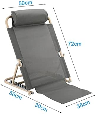 Bed Back Rest Adjustable Angle, Mobility Disability Support Aid,Sit Up Or Reclined Position, Includes Head Pillow, Read, Eat, Watch TV in Bed, for Eldery, Disabled, & Injured,Grey