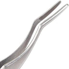 False Eyelash Applicator - FEITA Professional Curved Eyelashes Extension Tweezer for Easy Lashes Application and Removal - Silver - 1Pc
