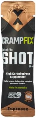 Sports Shot, Prevents and Relieves Muscle Cramps in Seconds, Easy Carry Sachets, 15 Pack, All Natural, Espresso with Caffeine