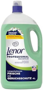 Lenor Professional Fabric Softener, 200 Washes, 4 Litres, Fresh Protection, Long-Lasting Freshness and Odour Protection for Professional Use, Professional Use