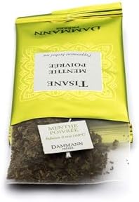 Dammann Freres Sachets, Menthe Poivrée Tea Bags, Premium Gourmet French Peppermint Herbal Tea, Individually Wrapped, 24 Count