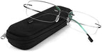 FEISEDY Lightweight Rimless Titanium Stainless Steel Anti-Blue Light Reading Glasses B2686