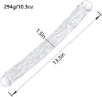 13 Inch Double Ended Realistic Dildo Flexible Clear Dildos Long Dong for Double Sided Lesbian Anal Play G-spot Stimulator Sex Toys for Women Men Couple