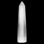 Selenite Crystal Wand-1 Pc 5.1"-5.5" Natural Selenite Crystal Wands, Healing Crystal and Stones, Natural Stone Tower, Gift Box Packaging
