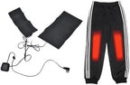 USB Electric Heating Pad Set 5V 2A Adjustable Temperature Fiber Heating Pad with LED Indicators for Cold Weather Outdoor Use(Black)
