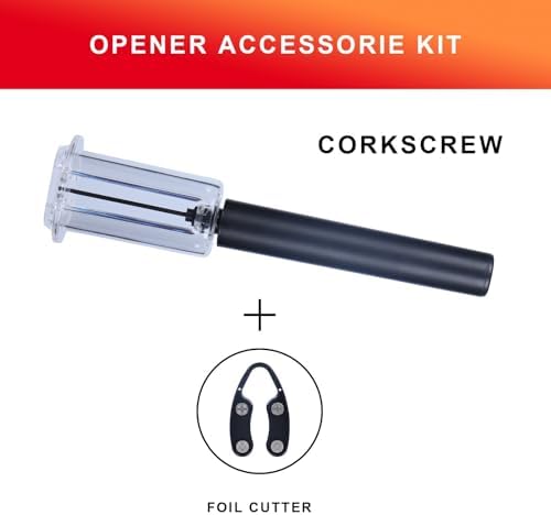 Wine Air Pressure Pump Bottle Opener Set With Foil Cutter,Simple Wine Pump Cork Remover Corkscrew,Efficient Corkscrew Bottle Opener,Easy Screw Out Tool,Great For Wine Lovers,Perfect Wine Gift.